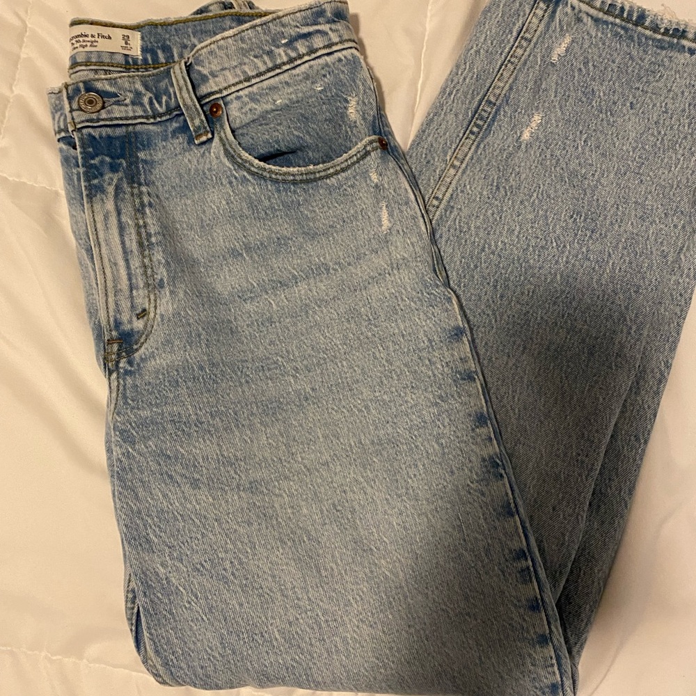 Abercrombie 90’s straight ultra rose jean